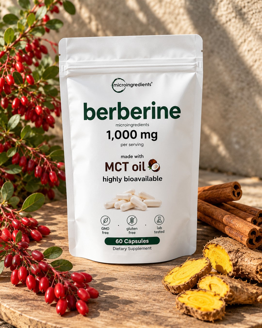 Berberina 1000 mg Microingredients con sus ingredientes