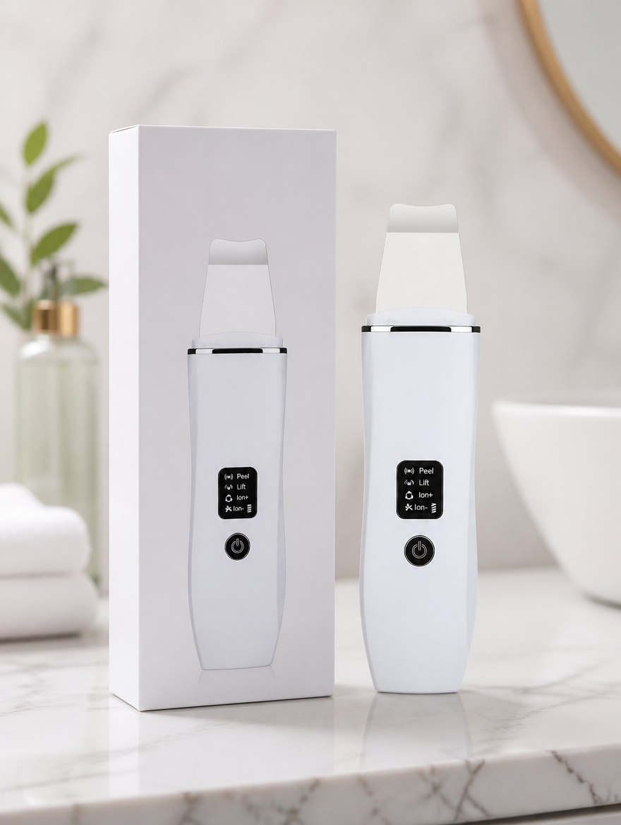 Espátula Ultrasónica Facial | Limpieza de Poros y Masaje Iónico