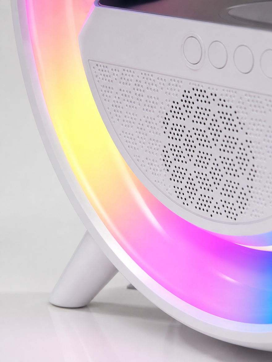 Lámpara Bocina RGB con Carga Inalámbrica | Tu Rincón Aesthetic