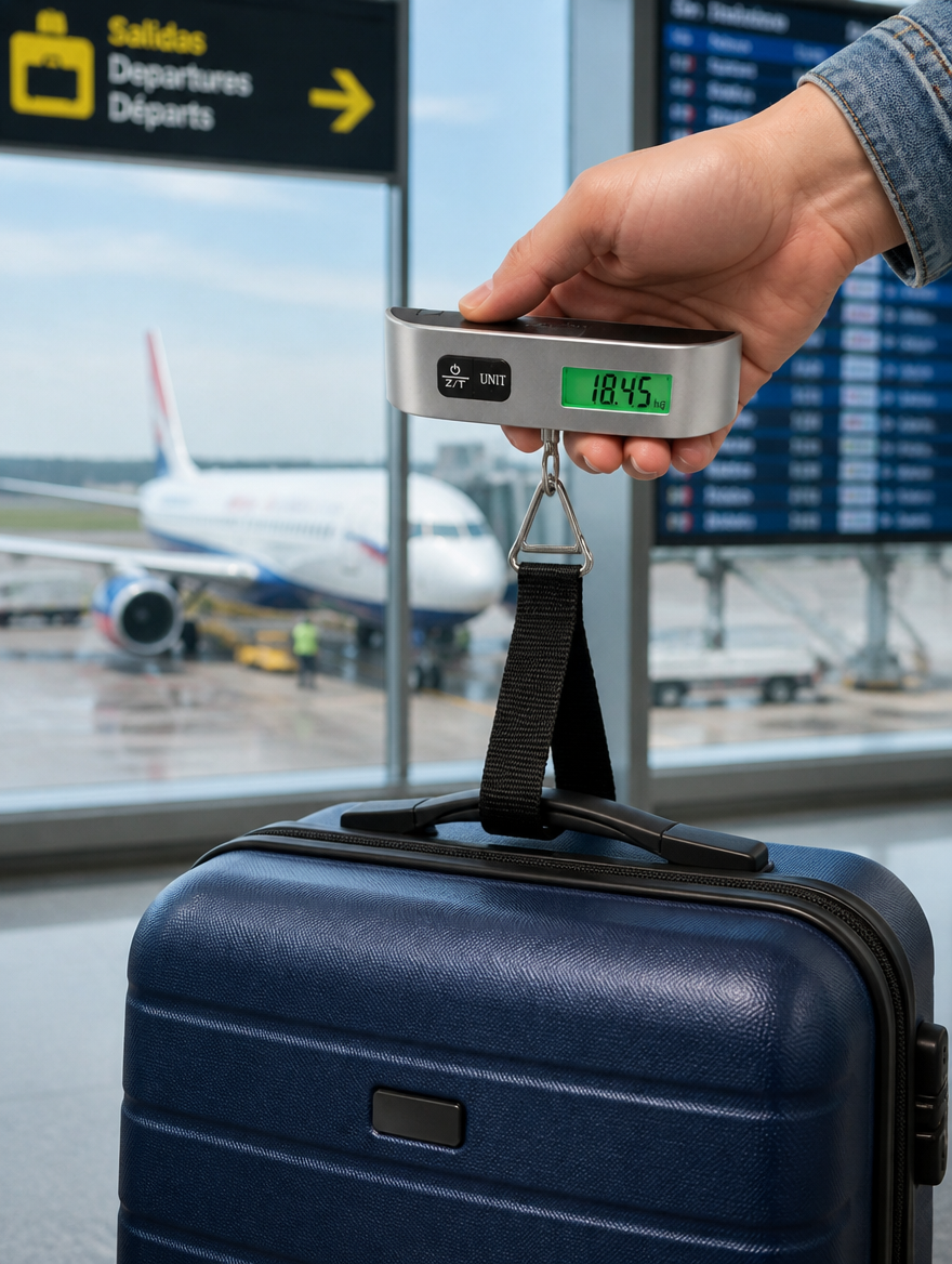 Báscula Digital para Equipaje | Evita Sobrepeso en el Aeropuerto
