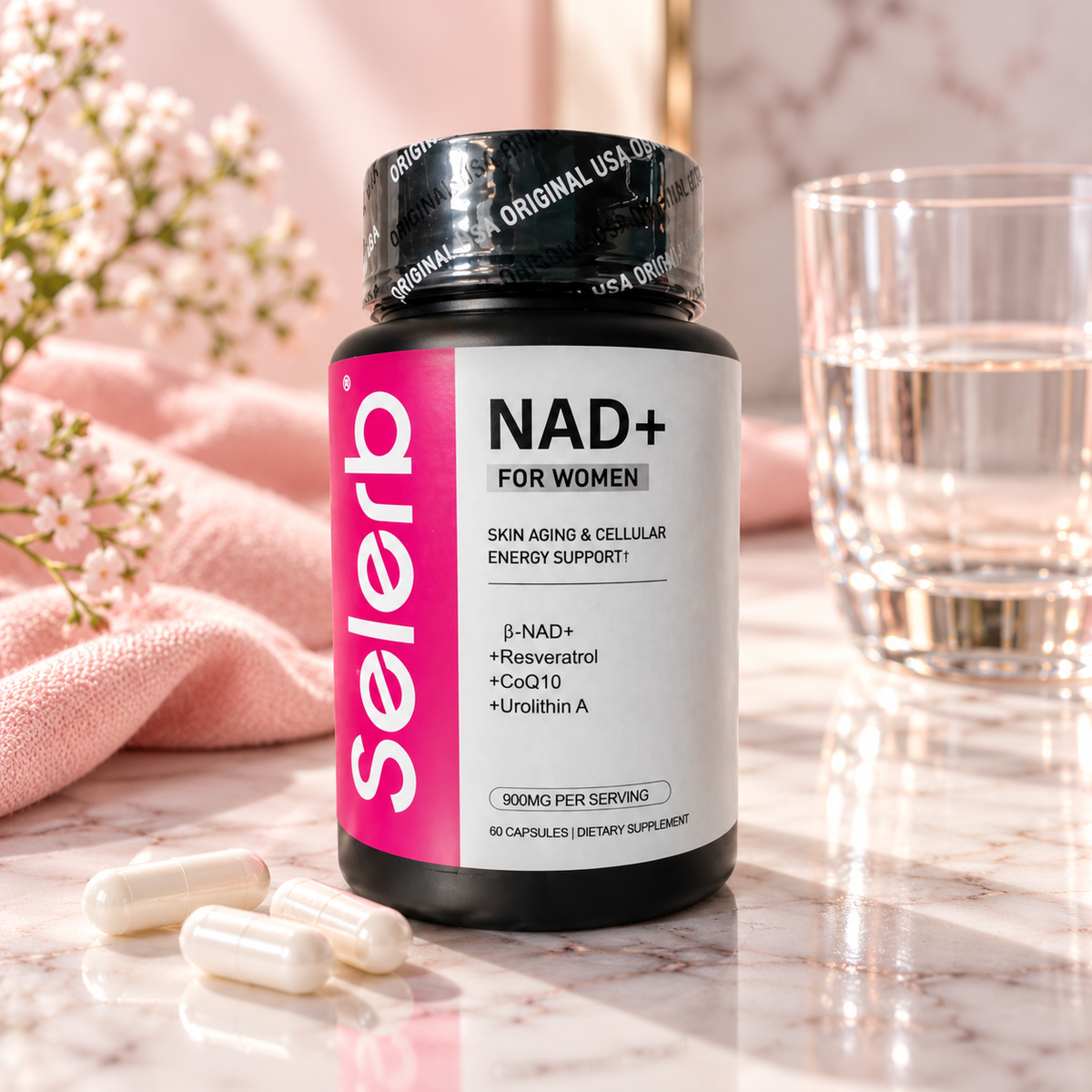 Selerb NAD+ para Mujer | Energía sin Bajones y Piel con Brillo