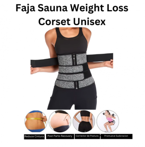 Faja Sauna Corset Reduce Talla +Post Par