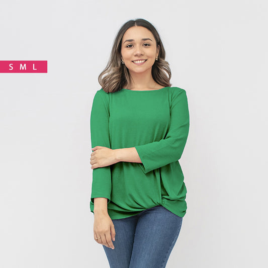 Blusa Fashion Manga 3/4 Nudo Al Frente