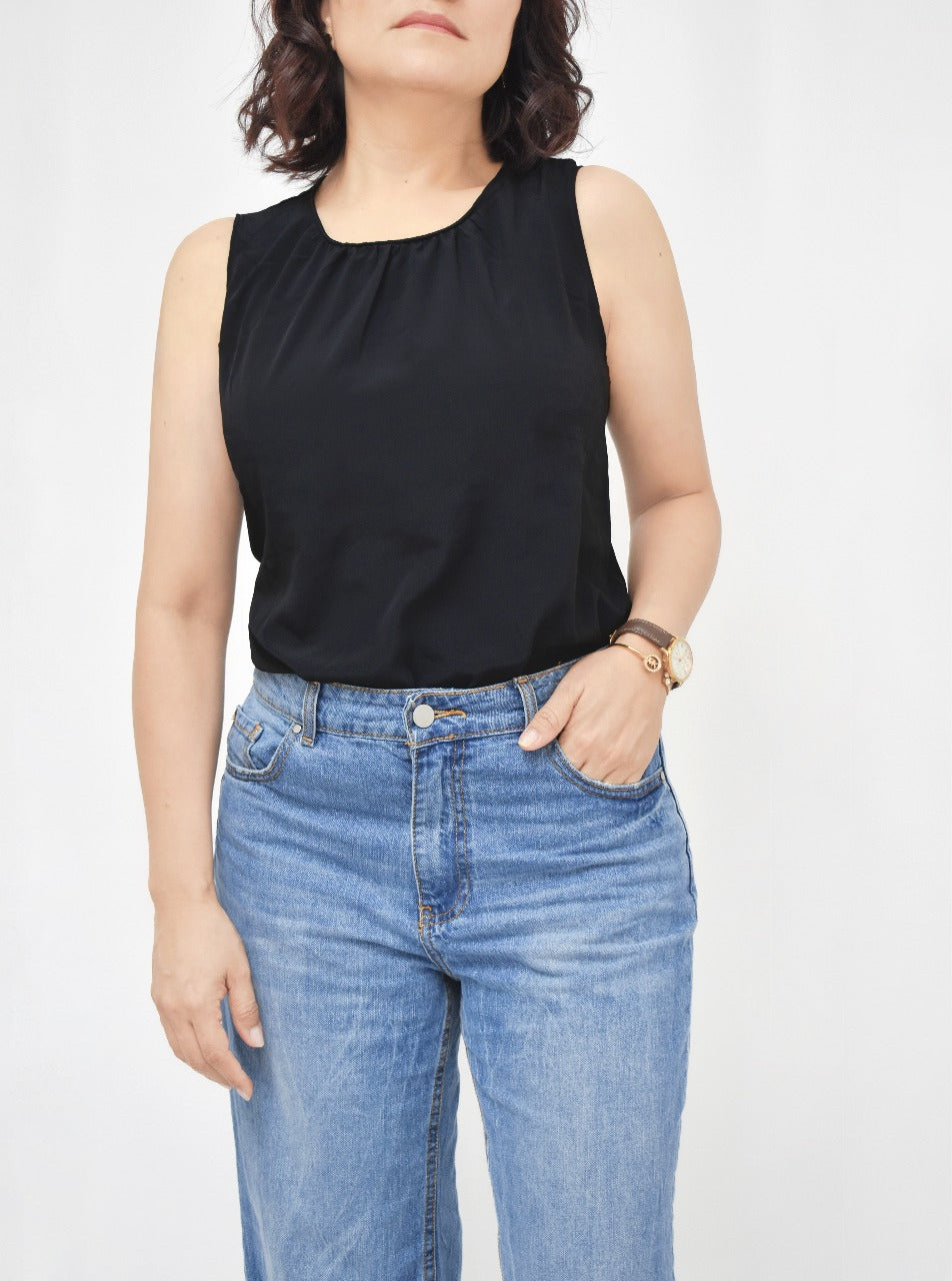 Blusa Sin Mangas Halogen Nudo Atras