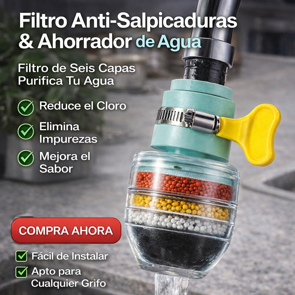 Filtro Para Grifo De 6 Capas Anti-salpic