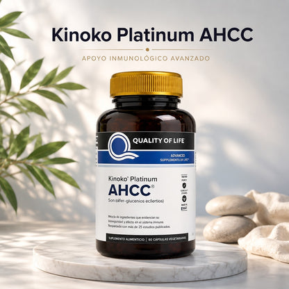 Kinoko Platinum AHCC | Apoyo Inmunológico, 60 Cápsulas Vegetarianas