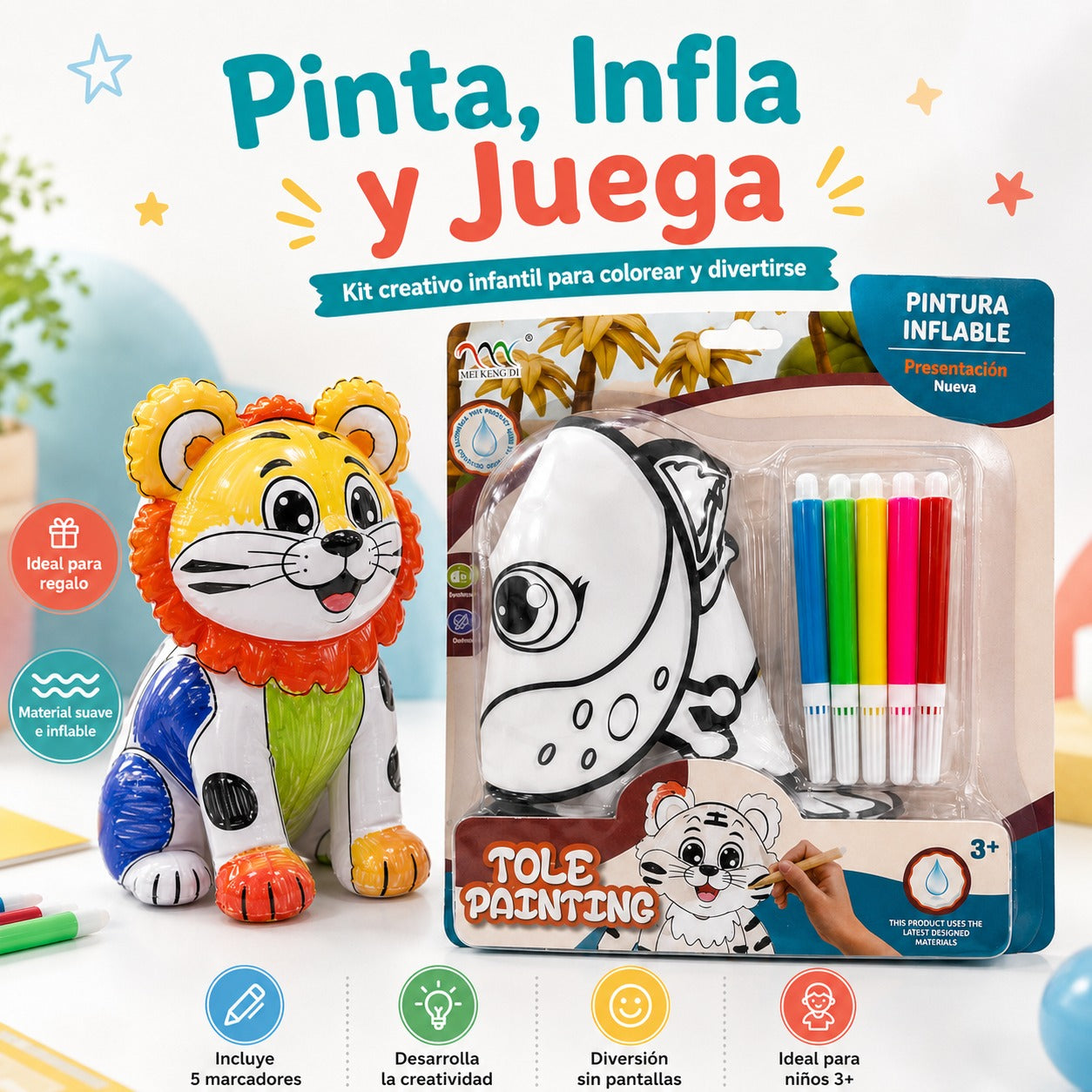 Inflable para colorear de Animales