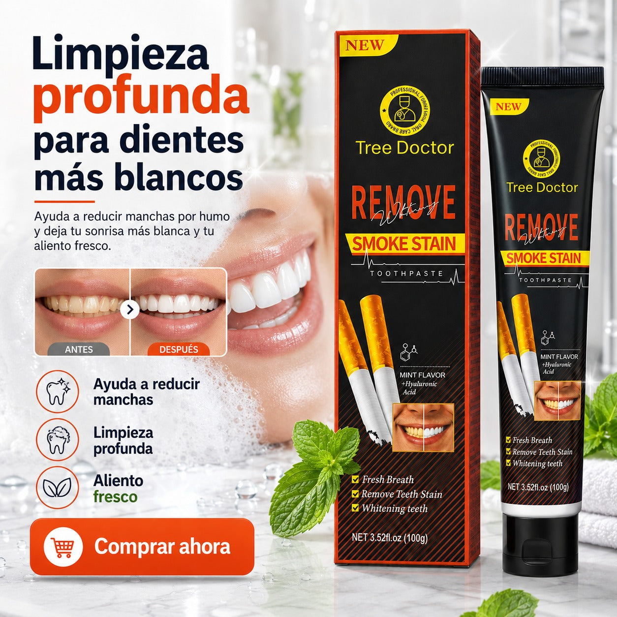 Pasta dental para manchas dificiles