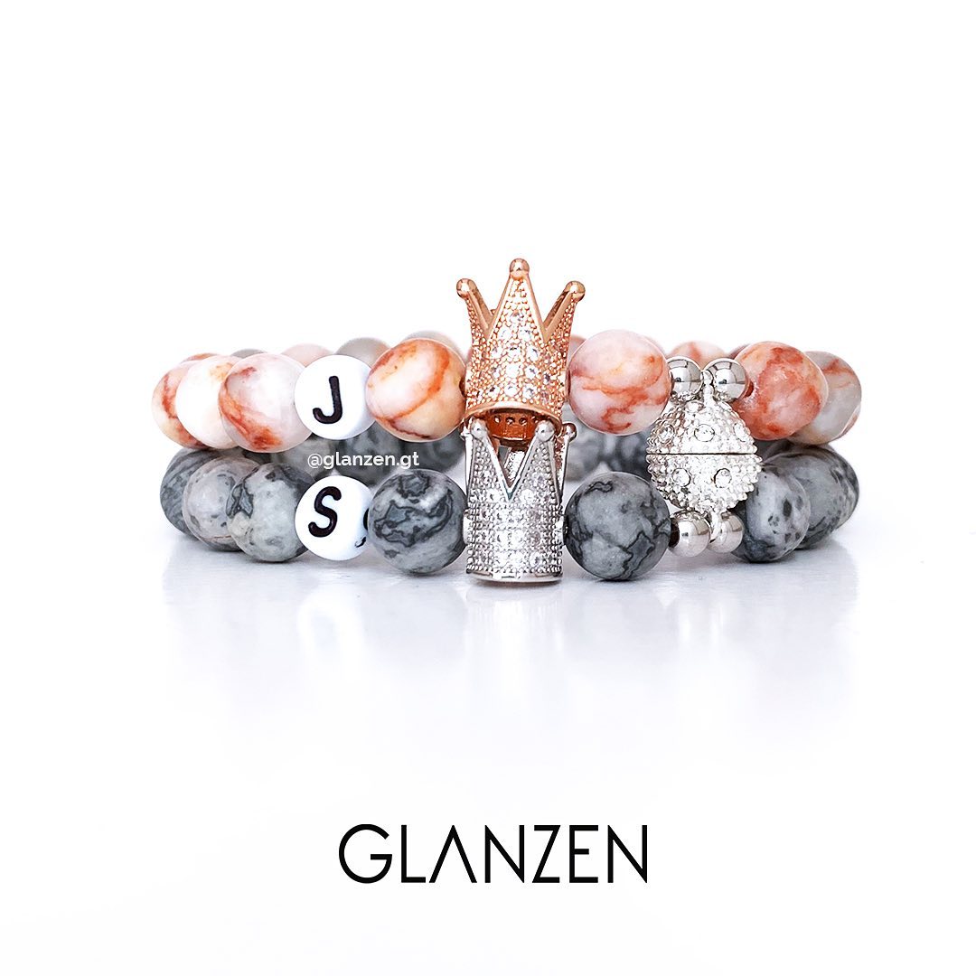 Dúo pulseras magnéticas con coronas