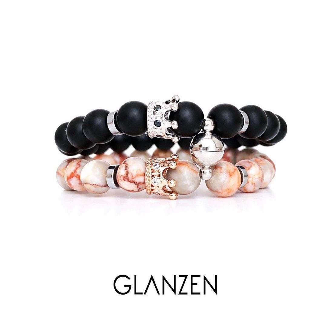 Dúo pulseras magnéticas con coronas