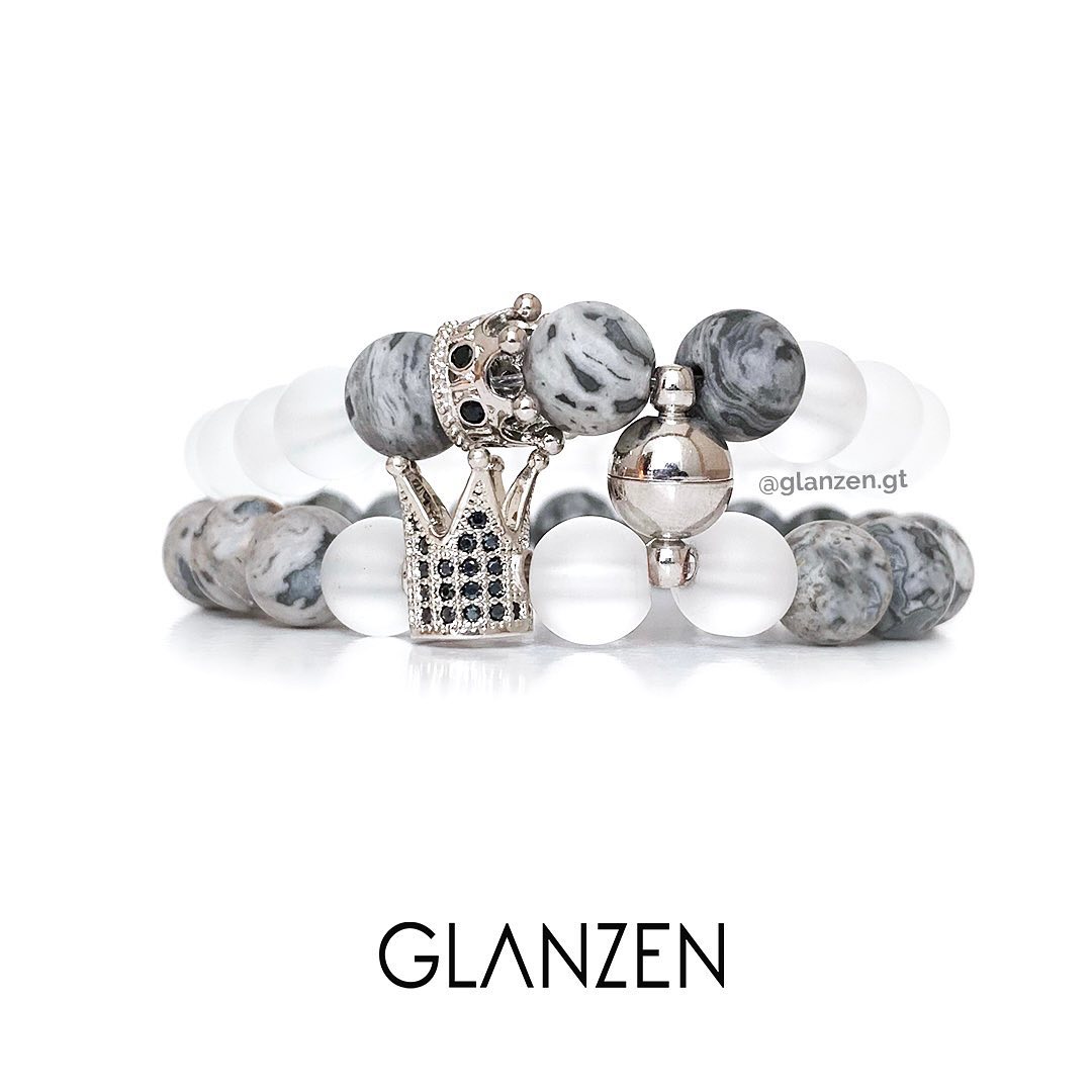 Dúo pulseras magnéticas con coronas