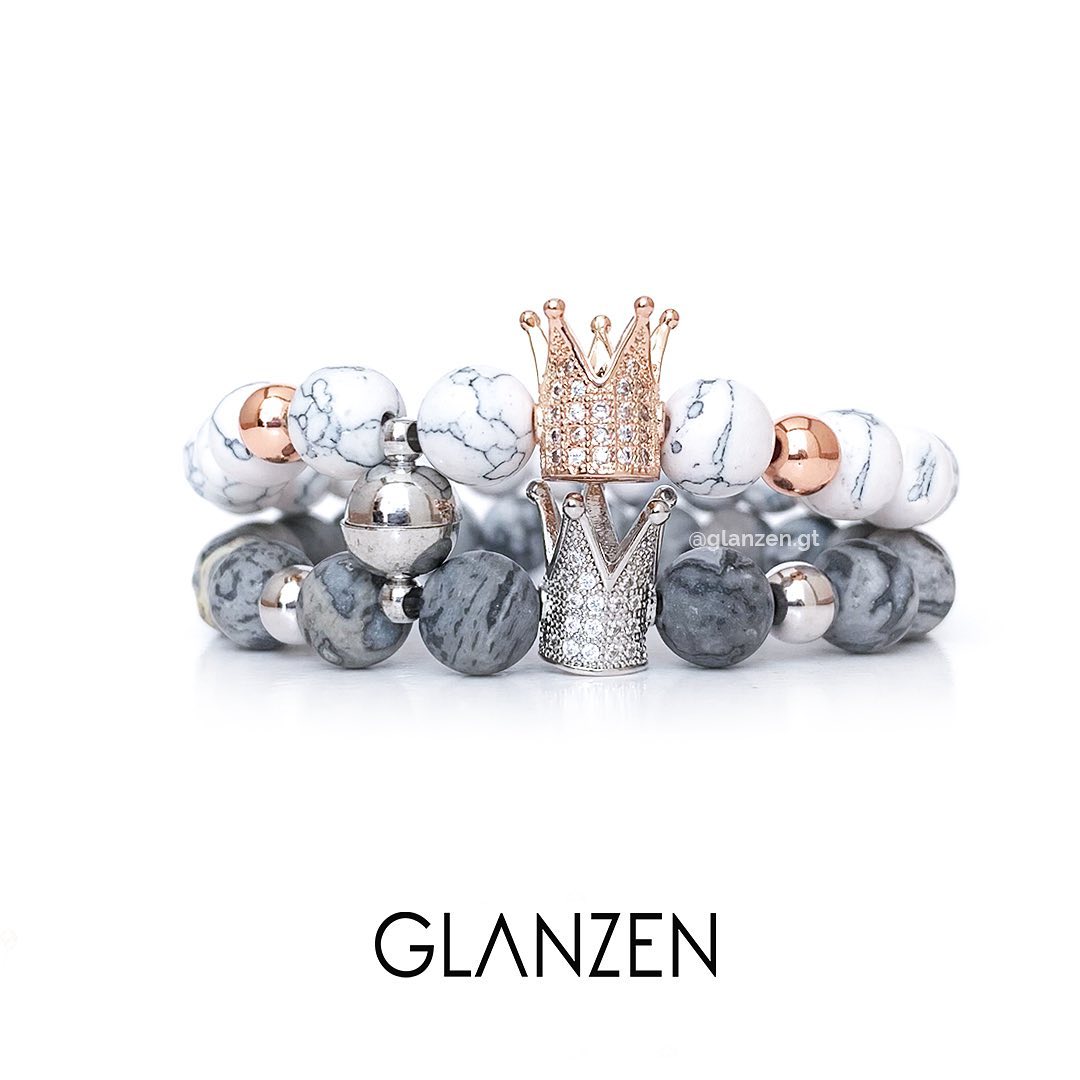 Dúo pulseras magnéticas con coronas