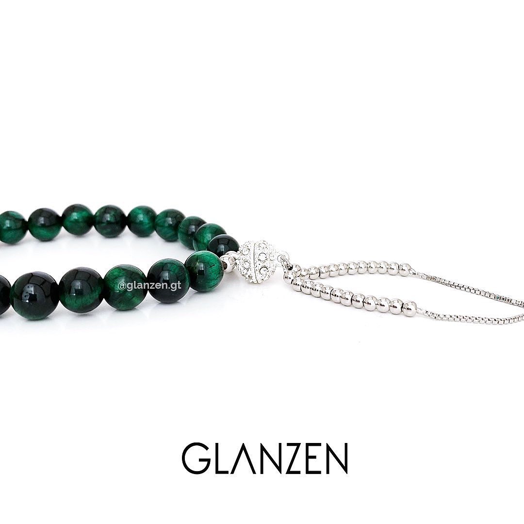 Dúo de pulseras magnéticas para pareja | Onyx & Rosa