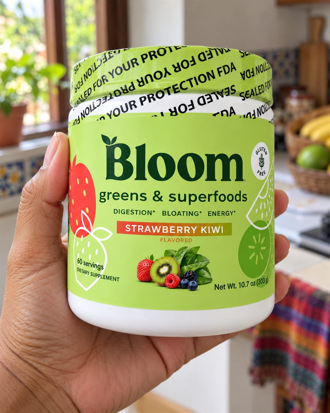 bloom greens en la mano