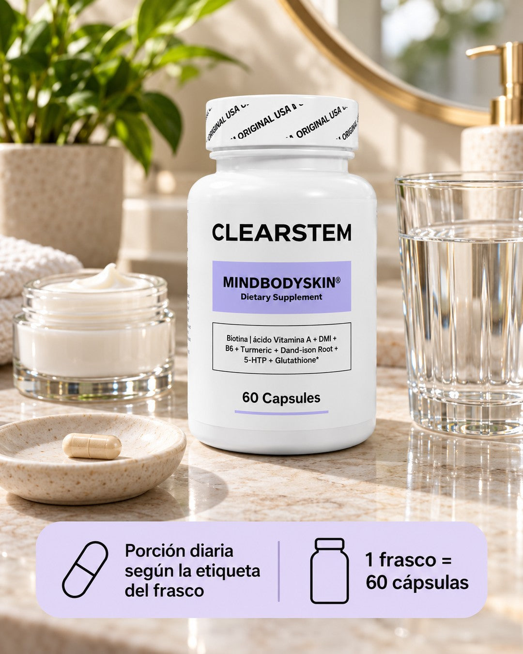 Clearstem MindBodySkin 60 Cápsulas modo de uso
