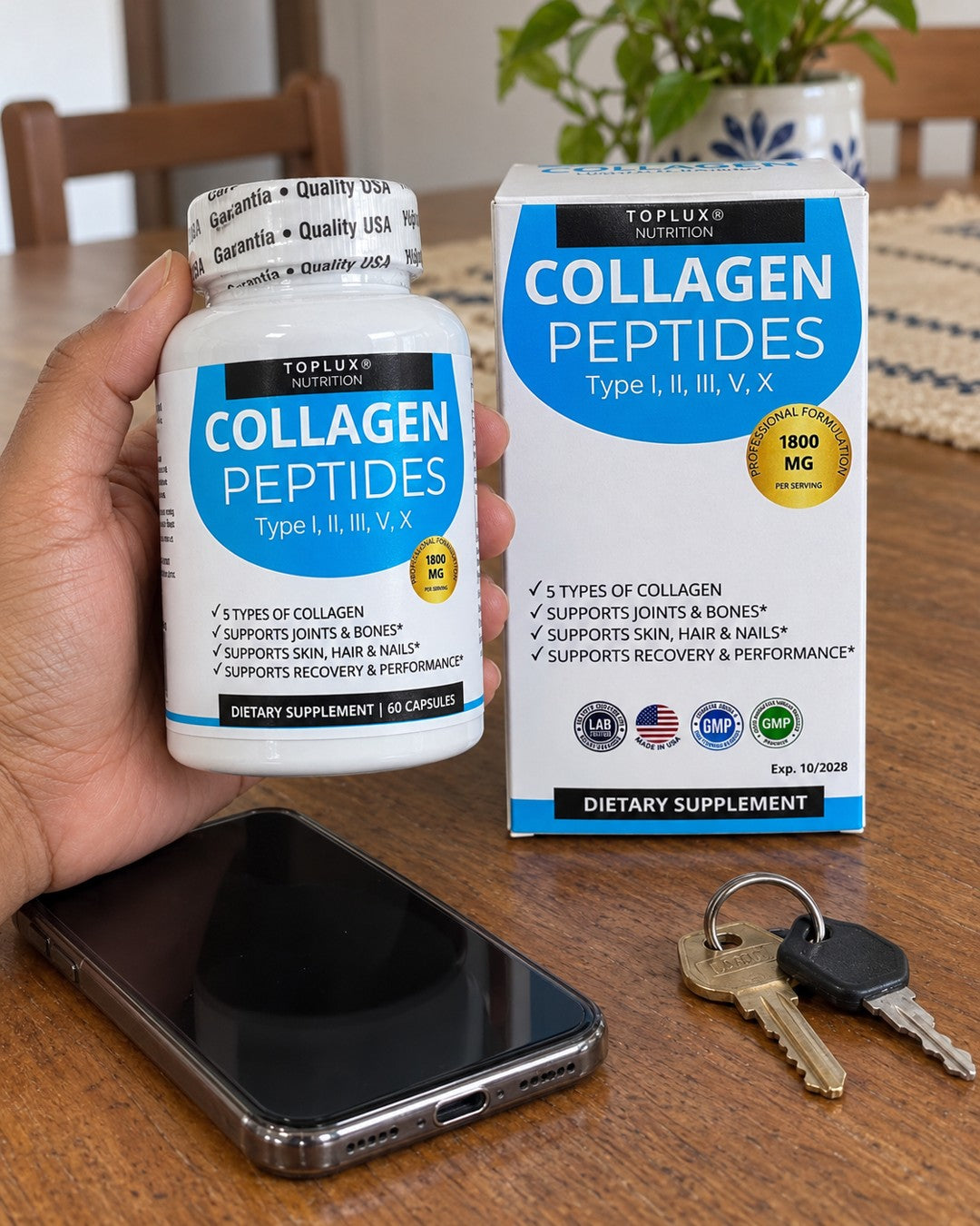 Tamaño real del Collagen Peptides