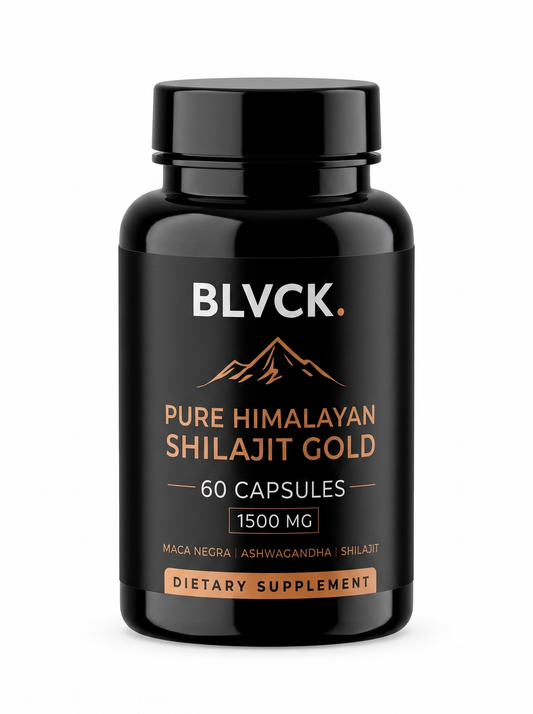 BLVCK Shilajit Gold + Maca Negra + Ashwagandha 60 Caps | Energía Masculina