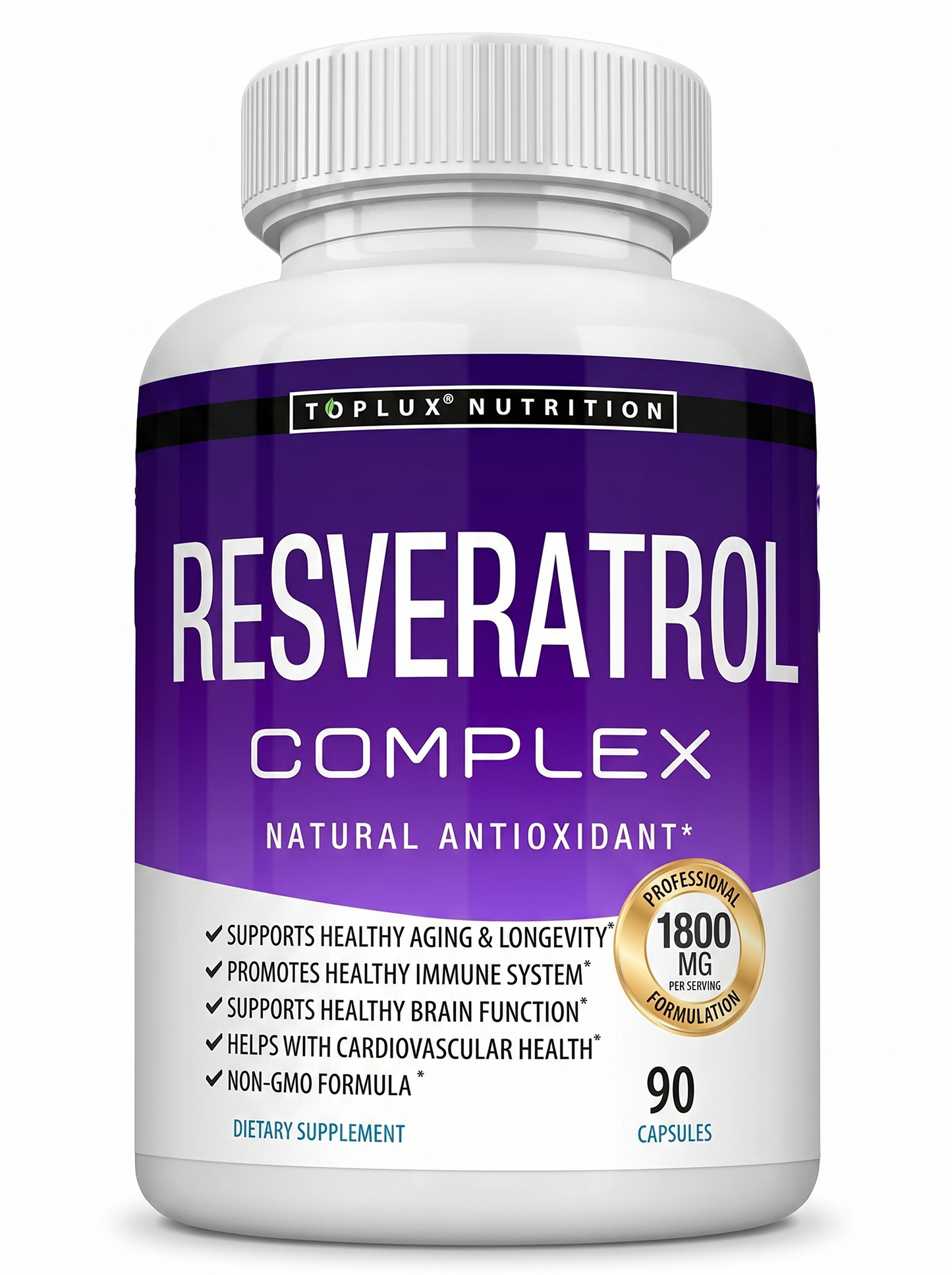 Resveratrol Complex 1800mg 90 Caps | Antioxidante y Antiedad