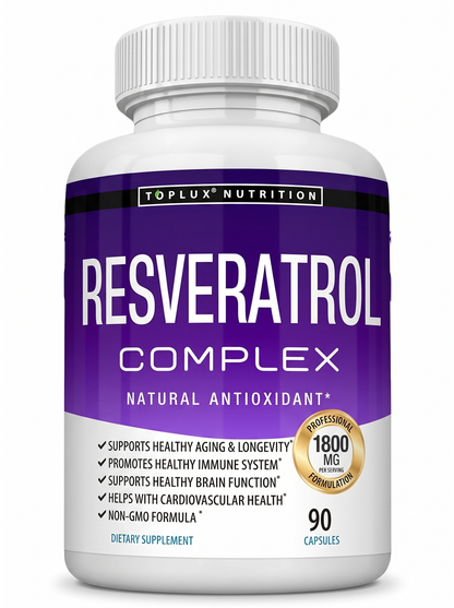 Resveratrol Complex 1800mg 90 Caps | Antioxidante y Antiedad