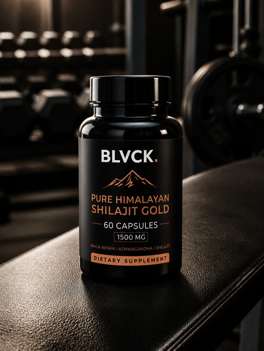 BLVCK Shilajit Gold + Maca Negra + Ashwagandha 60 Caps | Energía Masculina