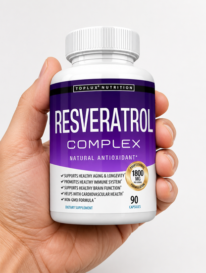 Resveratrol Complex 1800mg 90 Caps | Antioxidante y Antiedad
