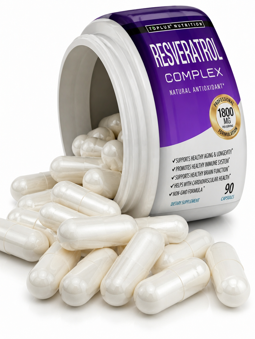 Resveratrol Complex 1800mg 90 Caps | Antioxidante y Antiedad