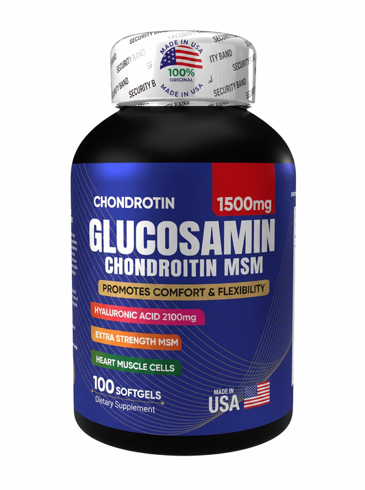 Glucosamina Chondroitin MSM 1500mg 100 Softgels | Comodidad Articular