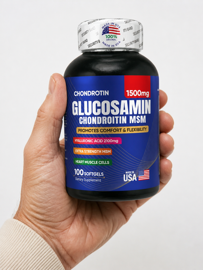 Glucosamina Chondroitin MSM 1500mg 100 Softgels | Comodidad Articular
