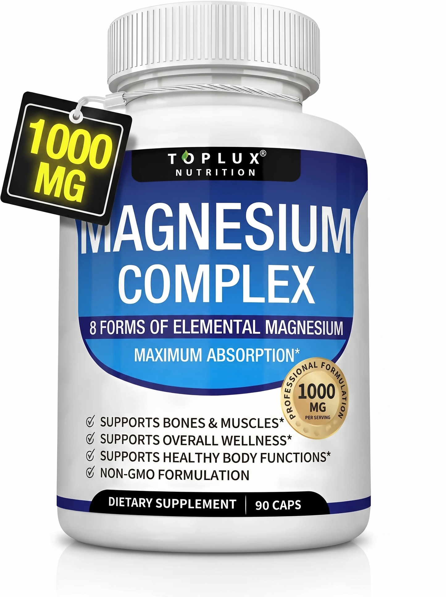 Magnesium Complex 1000mg 90 Caps | 8 Formas de Magnesio Elemental