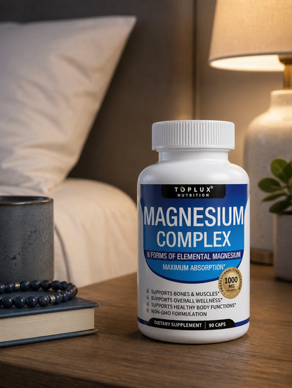 Magnesium Complex 1000mg 90 Caps | 8 Formas de Magnesio Elemental