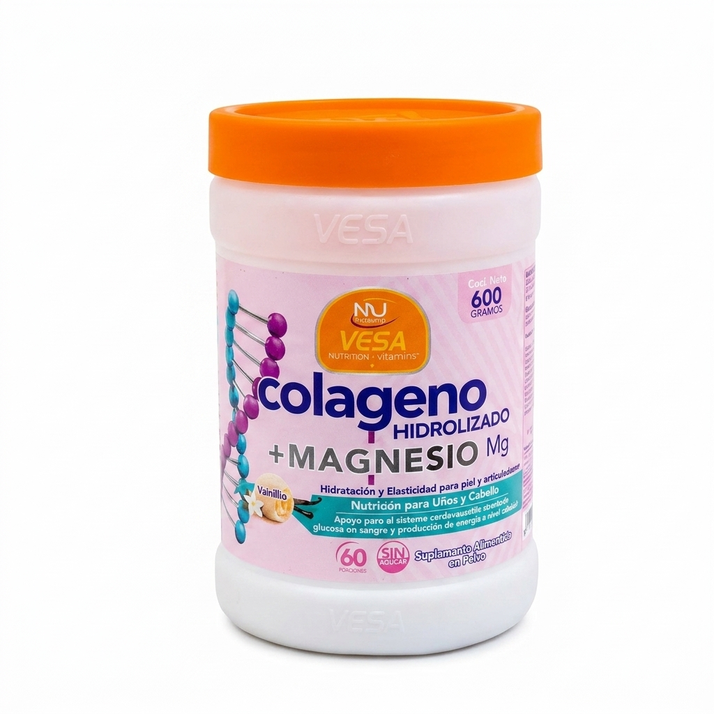 VESA Colágeno Hidrolizado + Magnesio 600g | Piel, Cabello y Uñas
