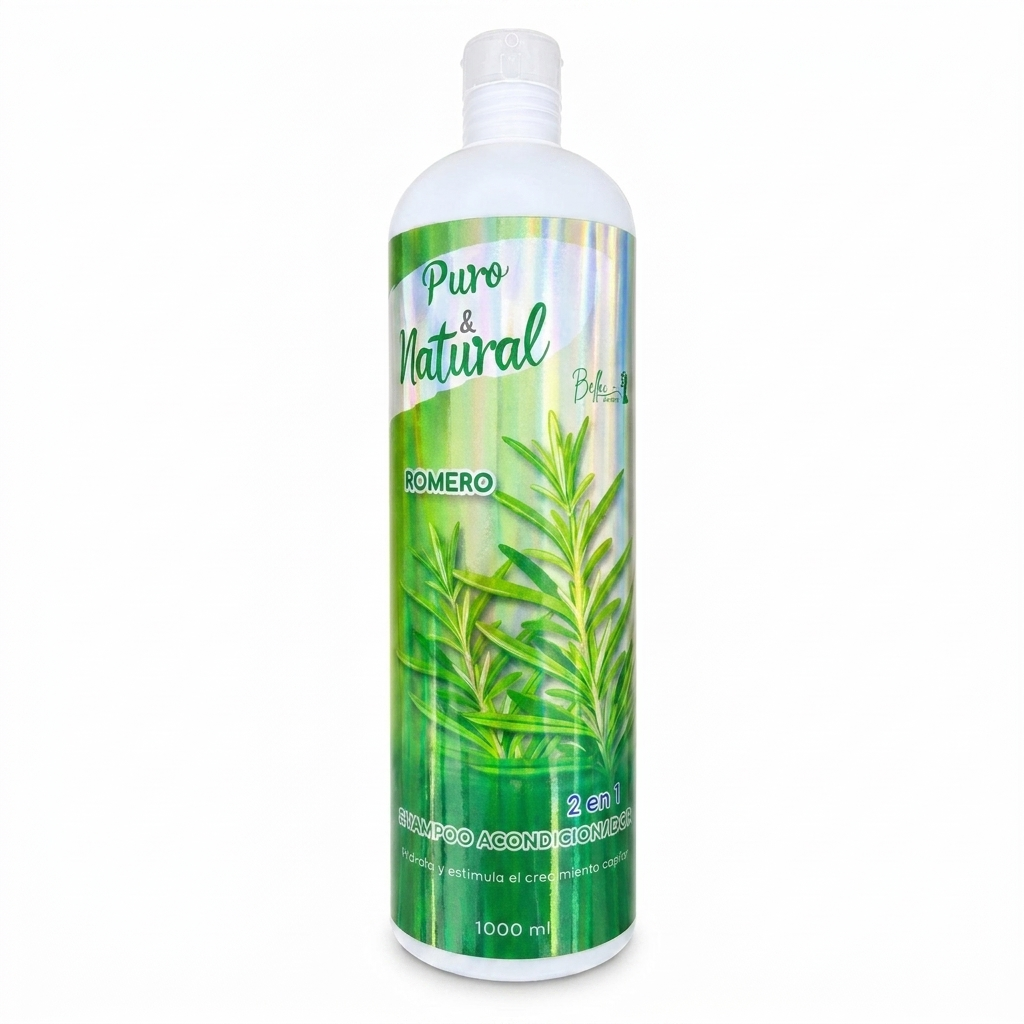 Shampoo y Acondicionador de Romero 2 en 1 | Hidrata y Estimula el Crecimiento 1000ml