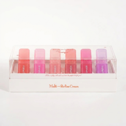 Kevin & Coco Multi-Purpose Cream | Set de 6 Tintes Labios y Mejillas