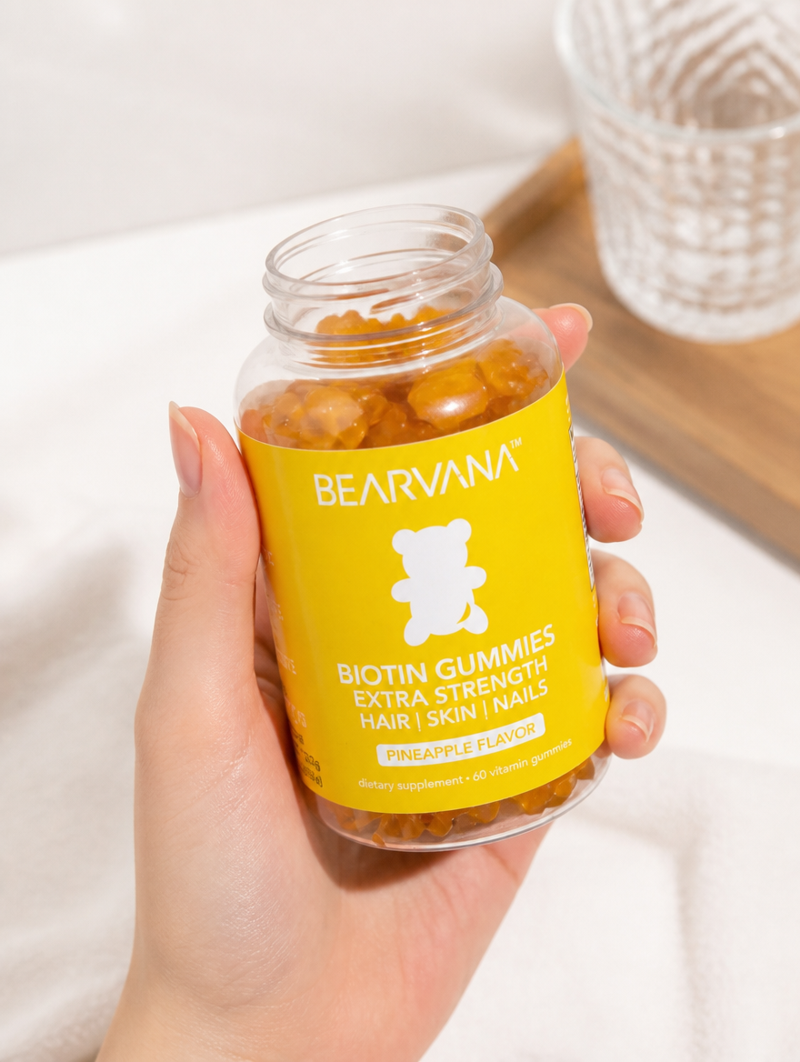 BEARVANA Gomitas de Biotina x60 | Cabello, Piel y Uñas