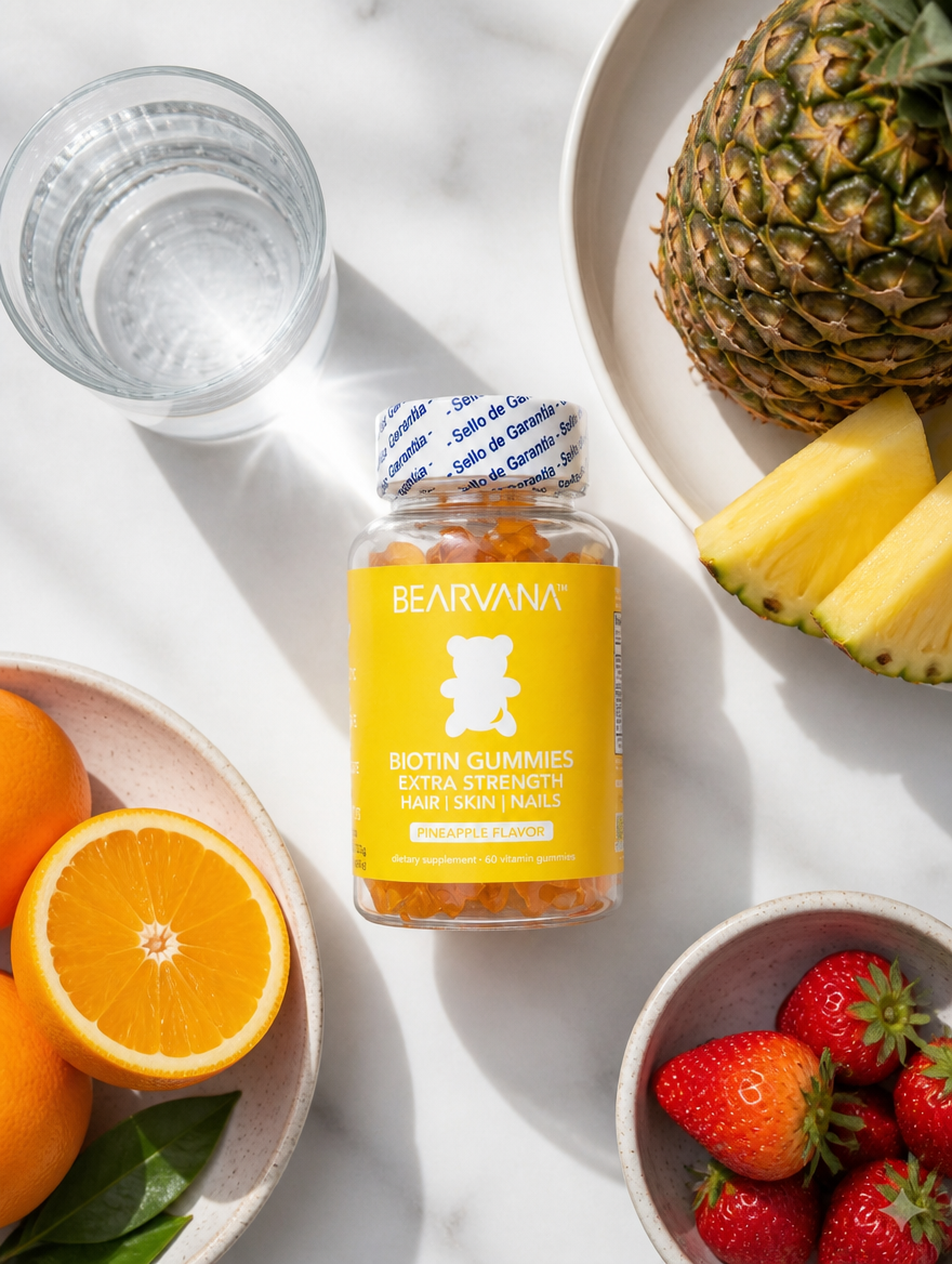 BEARVANA Gomitas de Biotina x60 | Cabello, Piel y Uñas