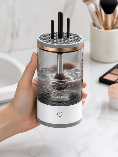 Limpiador y Secador Eléctrico de Brochas de Maquillaje | Limpieza Profunda en Segundos