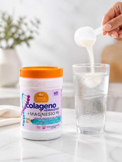 VESA Colágeno Hidrolizado + Magnesio 600g | Piel, Cabello y Uñas