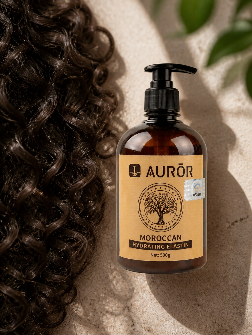 AUROR Crema Hidratante Marroquí con Elastina 500g | Cuidado de Rizos y Cabello