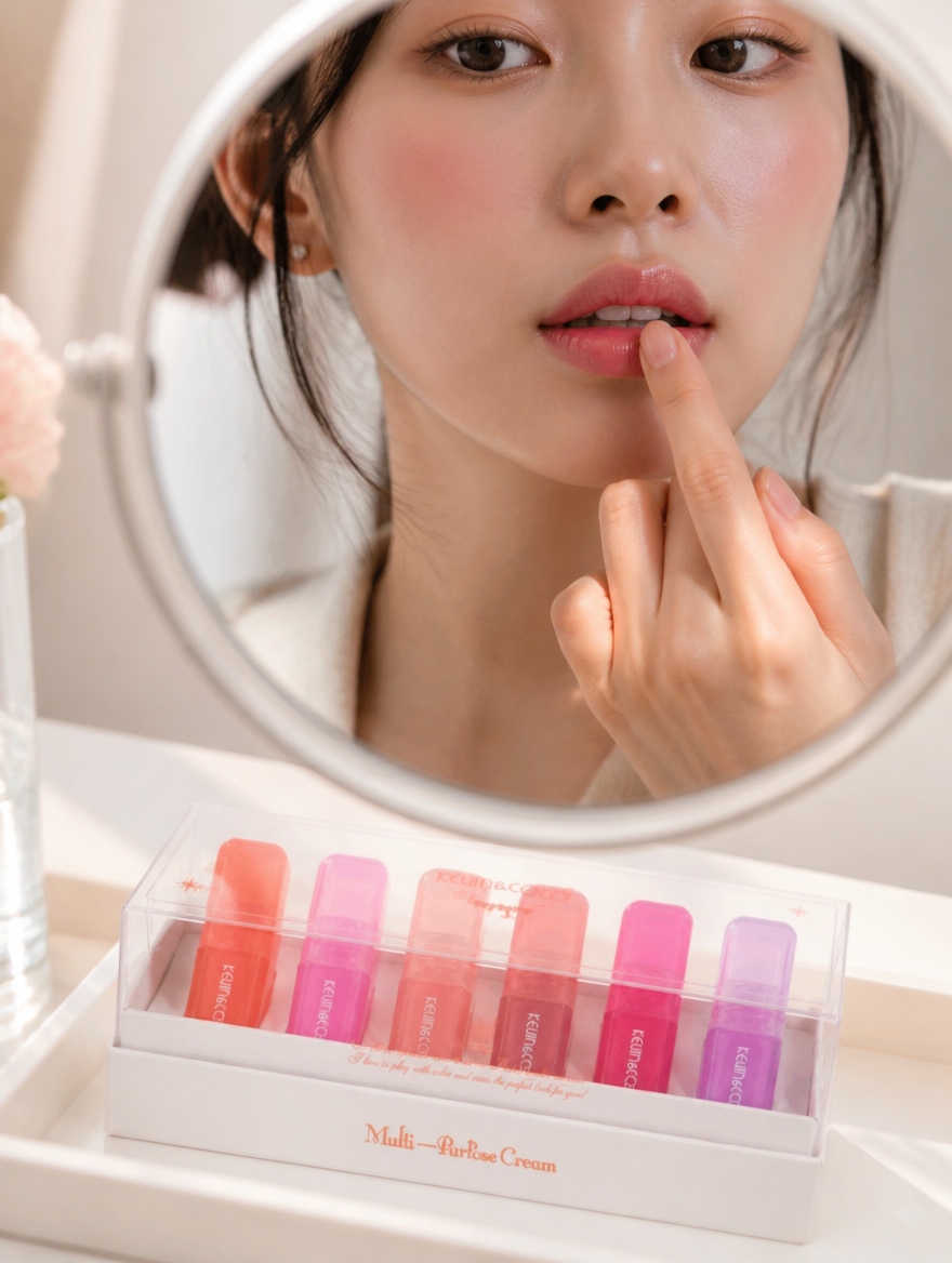 Kevin & Coco Multi-Purpose Cream | Set de 6 Tintes Labios y Mejillas