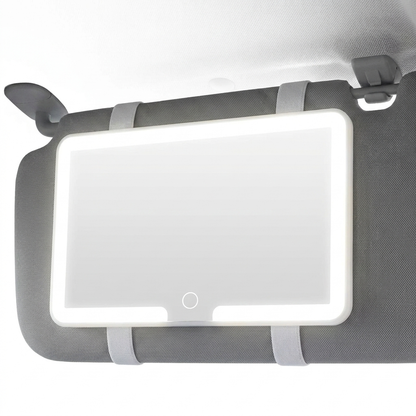 Espejo de Visera para Auto con Luz LED | Táctil, Se Adapta a la Visera