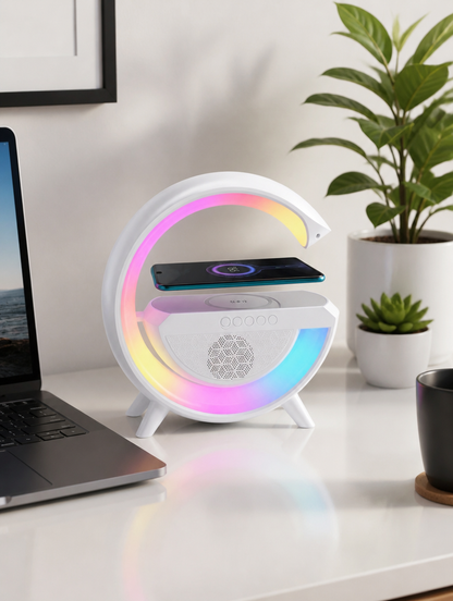 Lámpara Bocina RGB con Carga Inalámbrica | Tu Rincón Aesthetic