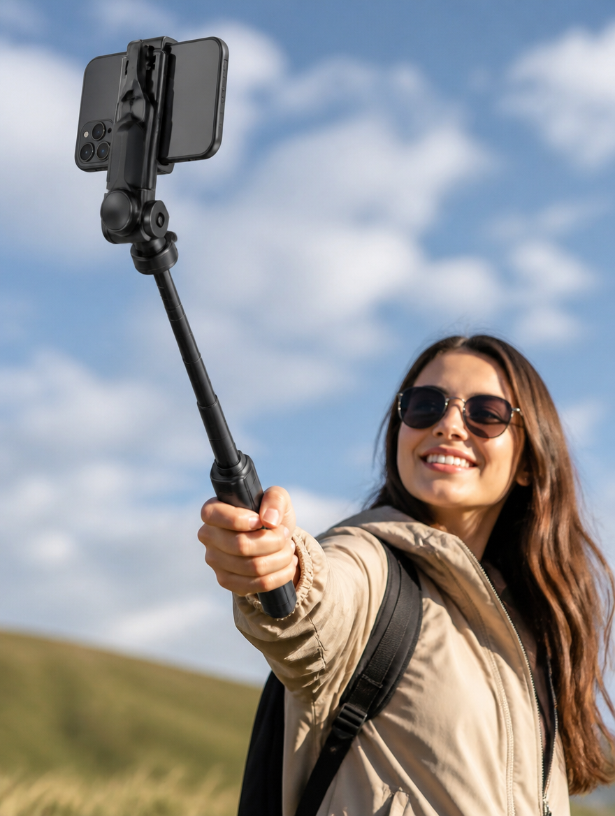 Tripóde Selfie Stick SO3 Inalámbrico | Control Remoto, Extiende hasta 68cm