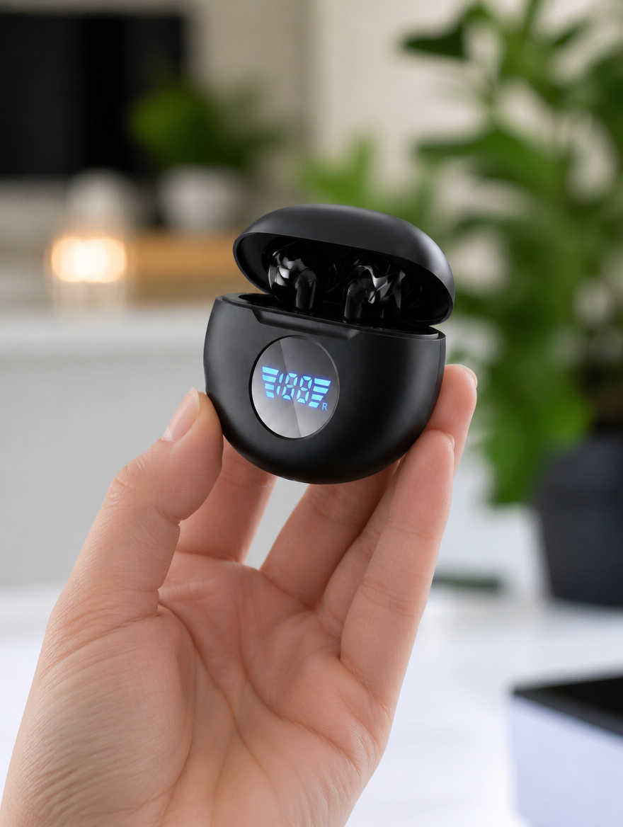 Audífonos Inalámbricos Busd Air4 TWS | Pantalla LED, Bluetooth 6.0
