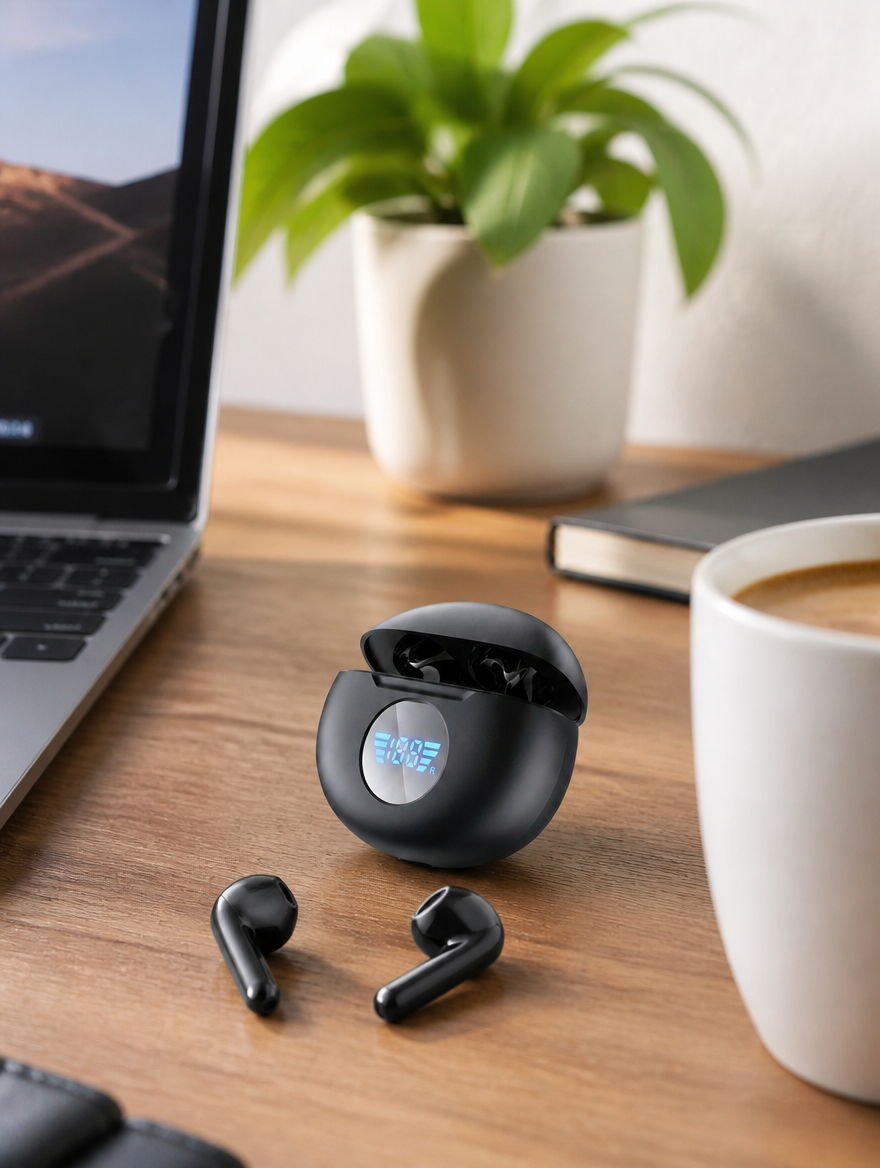 Audífonos Inalámbricos Busd Air4 TWS | Pantalla LED, Bluetooth 6.0