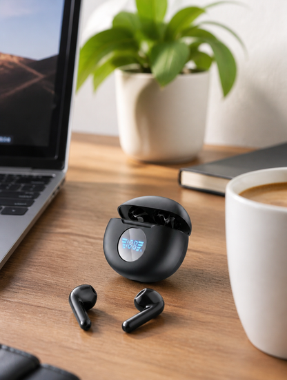 Audífonos Inalámbricos Busd Air4 TWS | Pantalla LED, Bluetooth 6.0