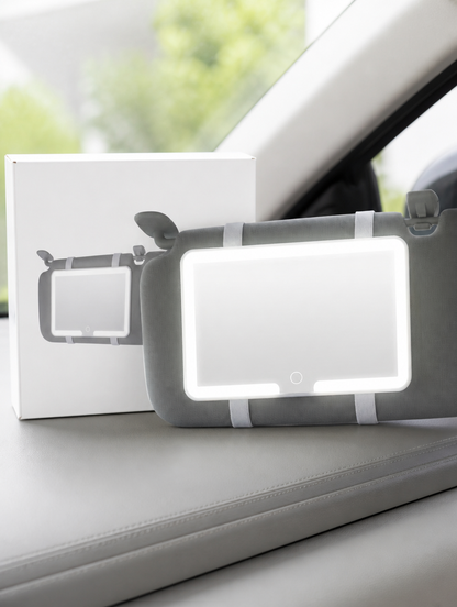 Espejo de Visera para Auto con Luz LED | Táctil, Se Adapta a la Visera