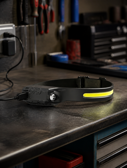 Linterna de Cabeza LED con Sensor de Movimiento | Manos Libres para Cualquier Actividad