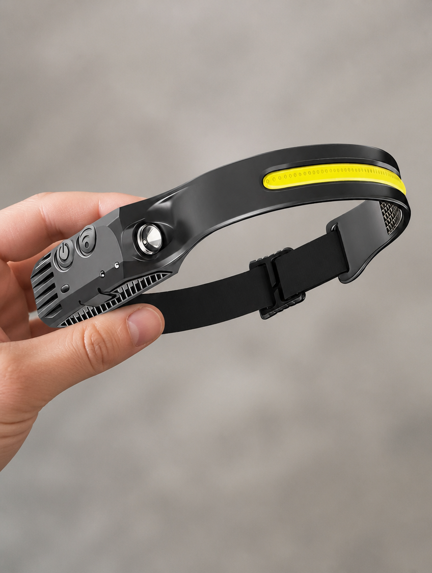 Linterna de Cabeza LED con Sensor de Movimiento | Manos Libres para Cualquier Actividad