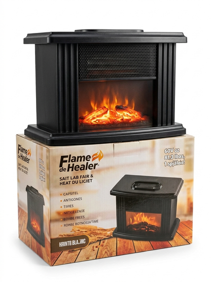 Calefactor Eléctrico Portátil Efecto Chimenea | Calor Instantáneo para tu Hogar