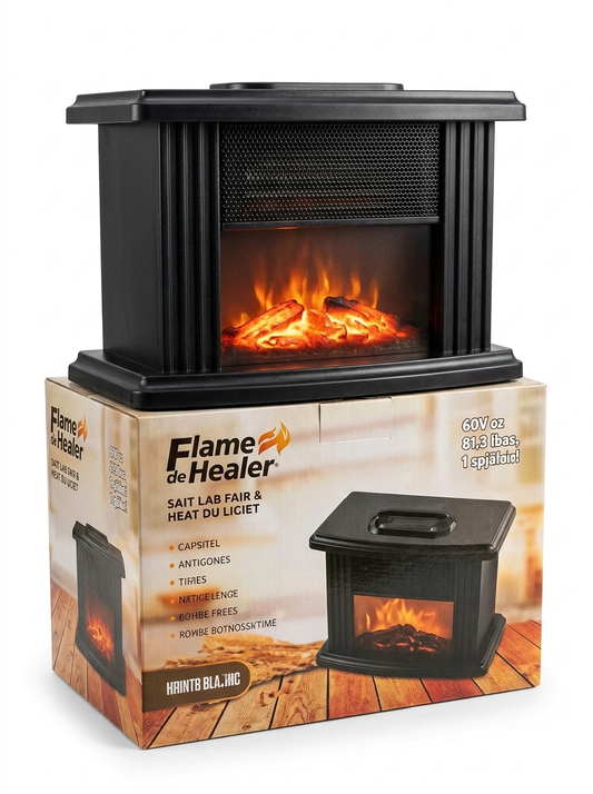 Calefactor Eléctrico Portátil Efecto Chimenea | Calor Instantáneo para tu Hogar